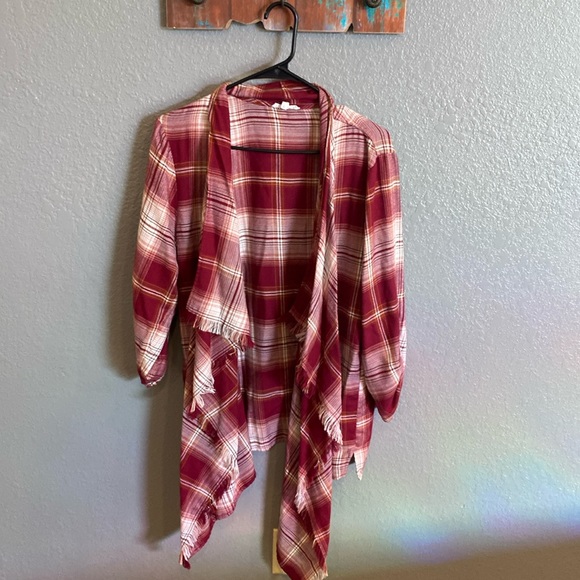 Maurices plaid flannel cardigan EUC - Picture 2 of 4
